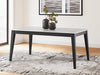 Jettaya Rectangular Dining Room Table; Black
