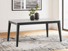 Jettaya Rectangular Dining Room Table; Black