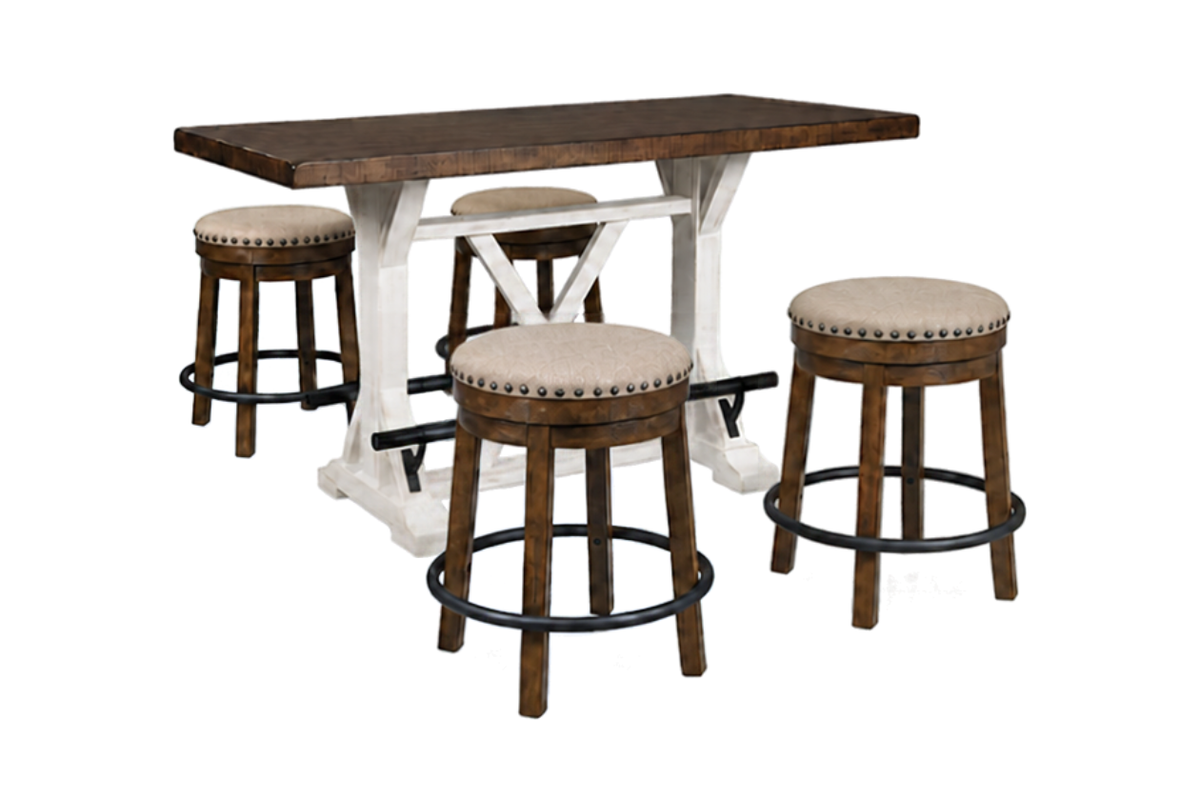 Valebeck Counter Height Dining Table and 4 Stools