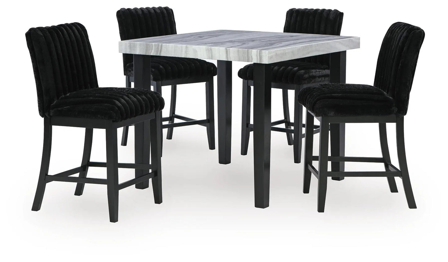Lilyberg Counter Height Dining Table and 4 Barstools