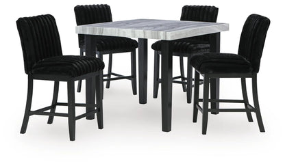 Lilyberg Counter Height Dining Table and 4 Barstools