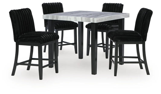 Lilyberg Counter Height Dining Table and 4 Barstools