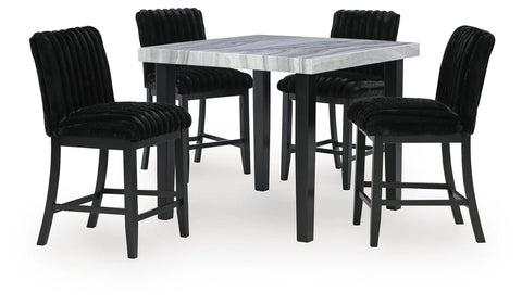 Lilyberg Counter Height Dining Table and 4 Barstools