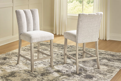 Karmenton Counter Height Dining Table and 4 Barstools
