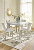 Karmenton Counter Height Dining Table and 4 Barstools