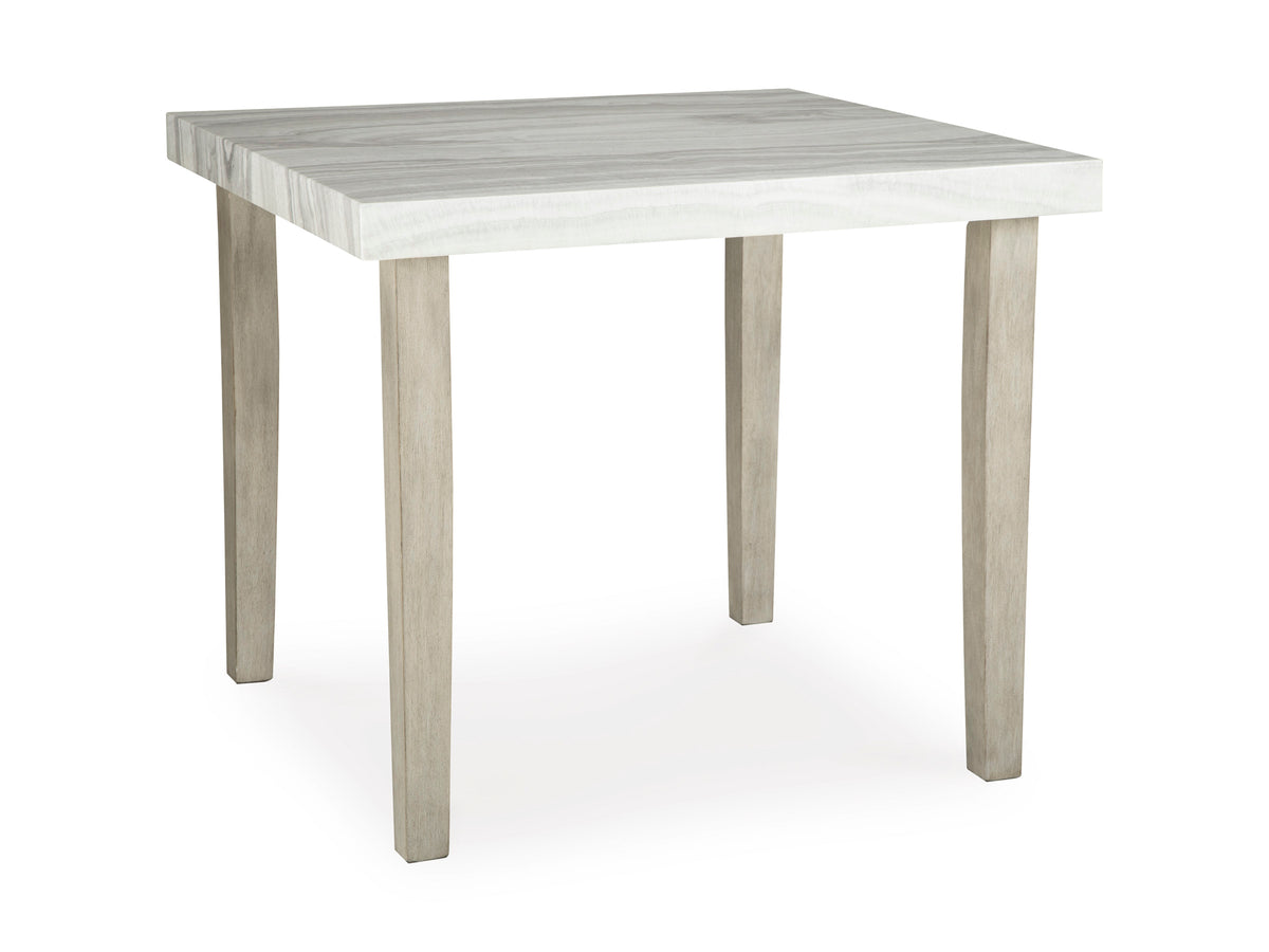 Karmenton Counter Height Dining Table and 4 Barstools