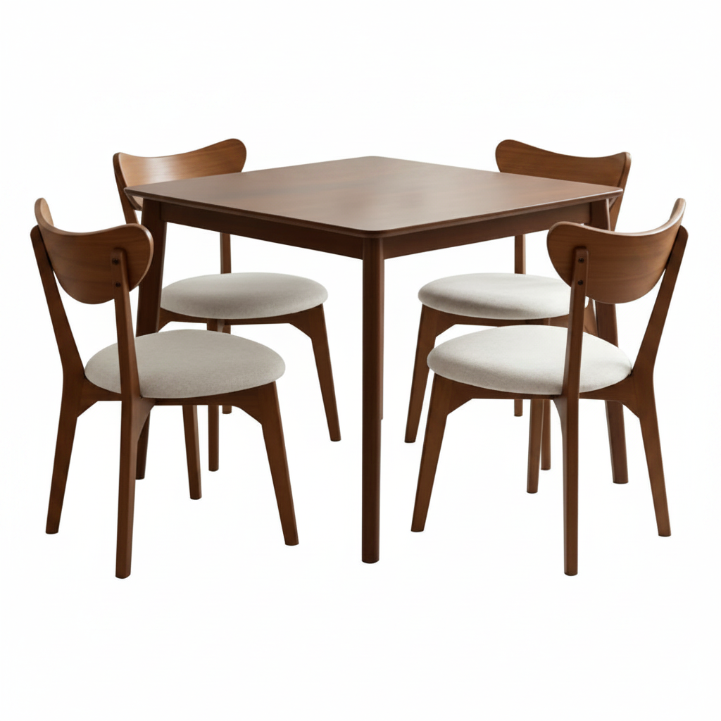 Fraddoni Dining Table and 4 Chairs (Set of 5)