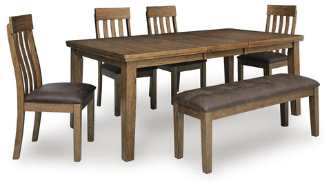 Broxtyn Extension Dining Table, 4 Chairs and Bench