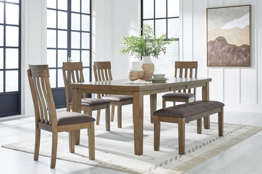 Broxtyn Extension Dining Table, 4 Chairs and Bench
