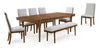 Lyncott Dining Set with  Extendable Table with Bench and Chairs