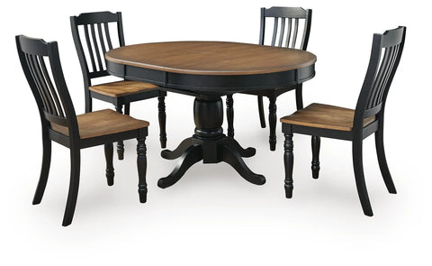 Loganeer Extension Dining Table and 4 Chairs