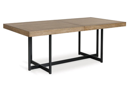 Tomtyn Dining Table and 8 Chairs; Light Brown