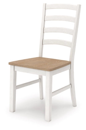 Westlinport Dining Chair;Antique White/Natural