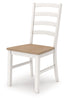 Westlinport Dining Chair;Antique White/Natural