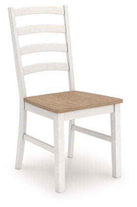 Westlinport Dining Chair;Antique White/Natural