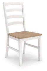 Westlinport Dining Chair;Antique White/Natural