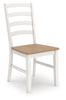 Westlinport Dining Chair;Antique White/Natural