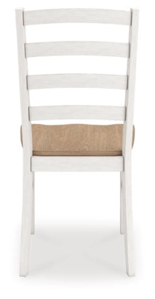 Westlinport Dining Chair;Antique White/Natural