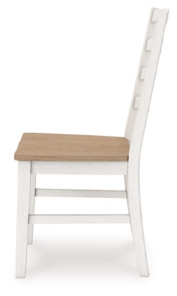 Westlinport Dining Chair;Antique White/Natural