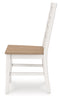 Westlinport Dining Chair;Antique White/Natural