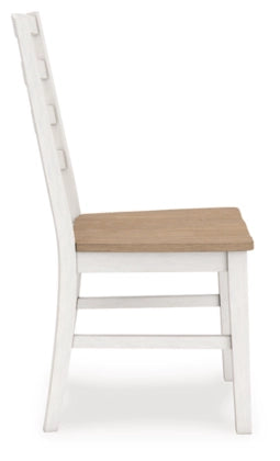 Westlinport Dining Chair;Antique White/Natural