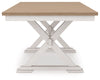 Westlinport RECT DRM Butterfly EXT Table;Antique White/Natural