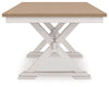 Westlinport RECT DRM Butterfly EXT Table;Antique White/Natural