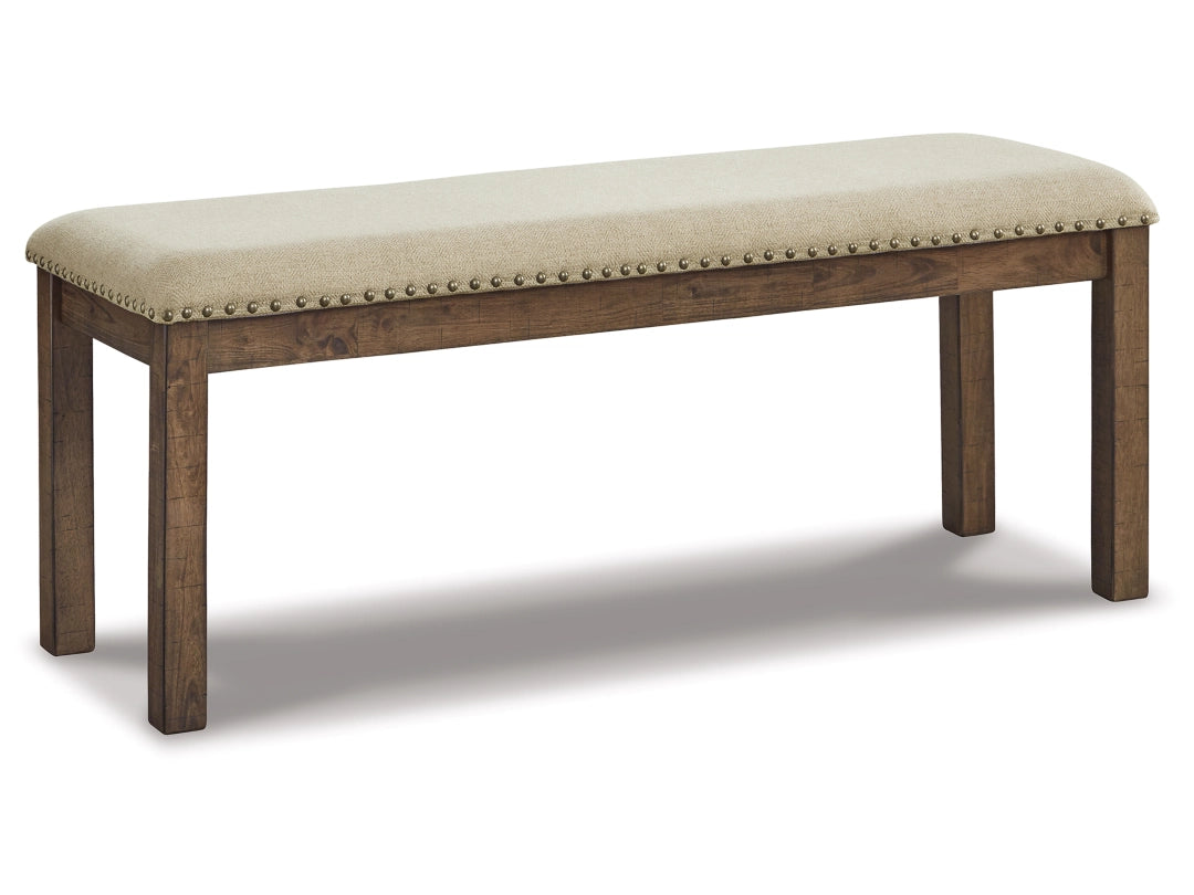 Moriville Dining Table and 4 Chairs and Bench; Grayish Brown