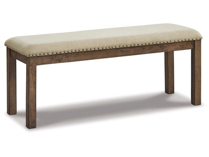 Moriville Dining Table and 4 Chairs and Bench; Grayish Brown