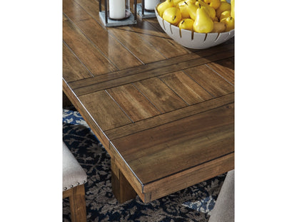 Moriville Dining Table and 4 Chairs and Bench; Grayish Brown