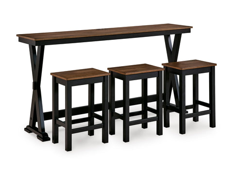 Wildenauer Counter Height Dining Table and 3 Barstools Set