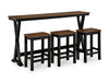 Wildenauer Counter Height Dining Table and 3 Barstools Set