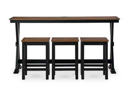 Wildenauer Counter Height Dining Table and 3 Barstools Set