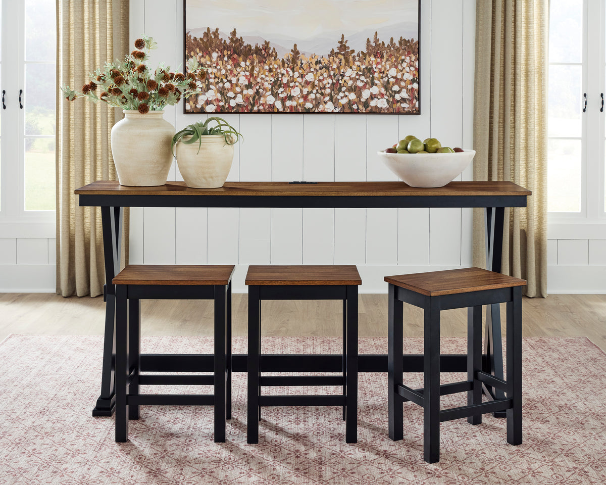 Wildenauer Counter Height Dining Table and 3 Barstools Set