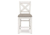Robbinsdale Counter Height Dining Table and 4 Barstools; Antique White