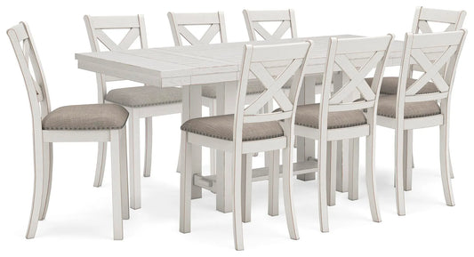 Robbinsdale Counter Height Table and 8 Barstools