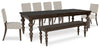Veramond Dining Table and 6 Chairs and Bench
