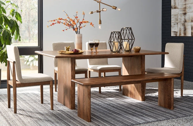 Isanti Dining Table,Bench and Chairs (Set of 6)