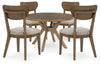 Roanhowe Dining Table and 4 Chairs; Low