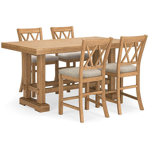 Havonplane Dining Table with Bench and Chairs (Set of 6)