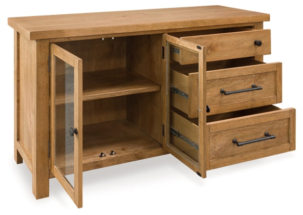 Kristiland Dining Room Server; Light Brown
