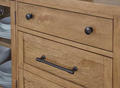 Kristiland Dining Room Server; Light Brown