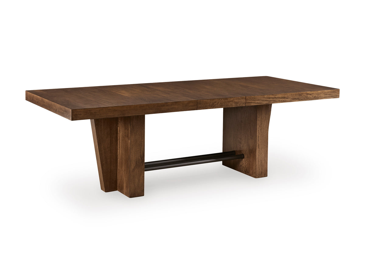 Kristiland Dining Extension Table and 10 Chairs; Warm Brown