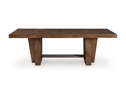 Kristiland Dining Extension Table and 10 Chairs; Warm Brown