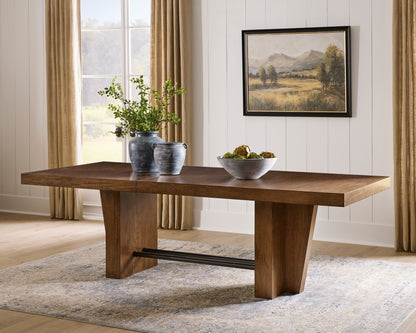 Kristiland Dining Extension Table; Warm Brown