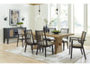 Galliden Dining Table 4 side chairs and 2 arm chairs