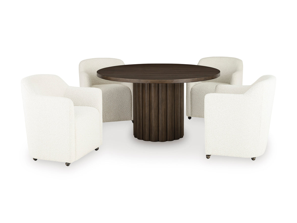 Darimore Round Dining Room Table and 4 Chairs