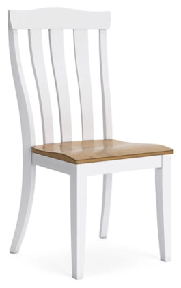 Ashbryn Dining Chair; Natural/White