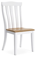 Ashbryn Dining Chair; Natural/White