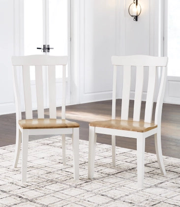 Ashbryn Dining Chair; Natural/White